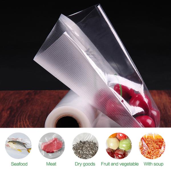 PAPE Clear No Printed Embossed Vacuum Sealer Rolls Co Extruded Film Bag 4mil