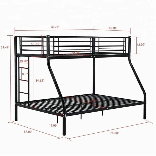 Strong Metal Children Double Decker Dormitory Bunk Bed For School
