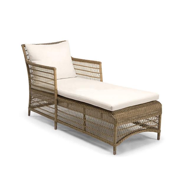 Aluminum Frame All-Weather Wicker Garden Rattan Lounge Chair with Water-Proof Cushion
