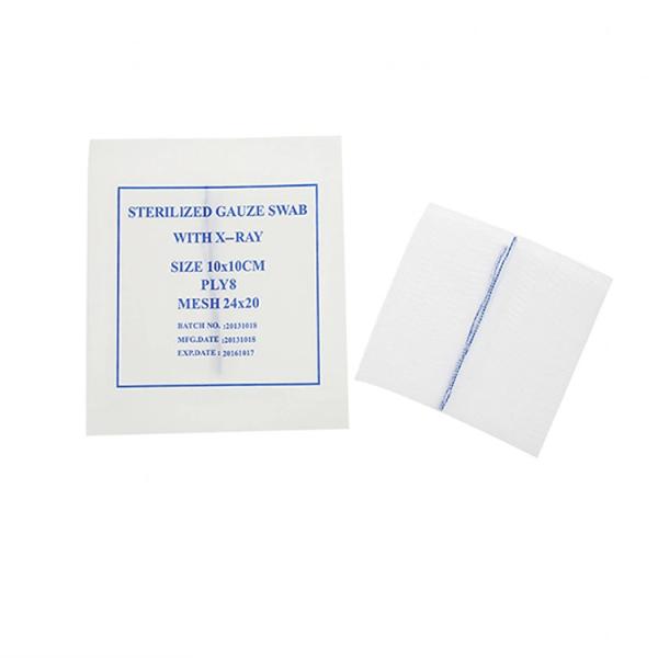 O molho sem fôlego 8ply descorou Gauze Swabs médico absorvente