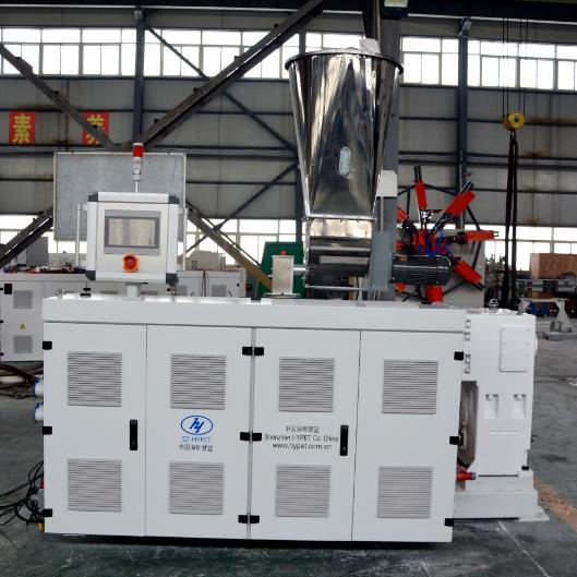 Shenzhen HYPET 65/132 dans 37kw moteur PVC machine d'extrusion extrudeuse à double vis conique