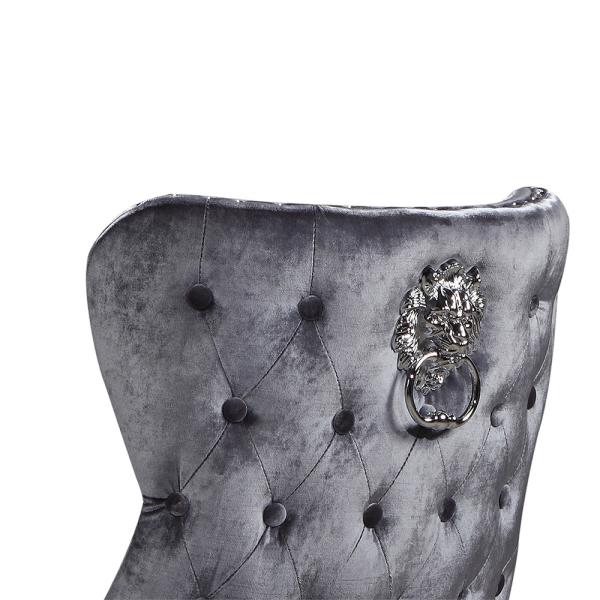61498 GOITALIA Restaurant Mid century Modern Stainless Steel  Designer Velvet fabric Hotel Ding chair