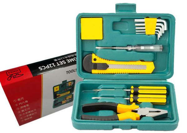 12 Pieces Minor Home Repair Tool Kit Set OEM 20×14×4cm Size