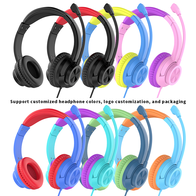 JTY-1036 Wired Call Center Headset with Adjustable Microphone, USB Type‑C 3.5mm Multi‑Interface Over‑Ear Headphone, Volume & Mute Control for Office Customer Service Online Class