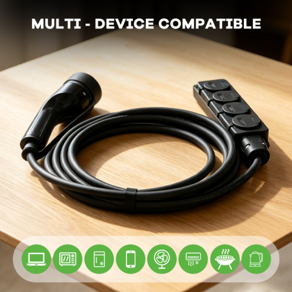 Vehicle To Load Socket 3.5kW V2L Adapter Type 2 EV Discharge Plug
