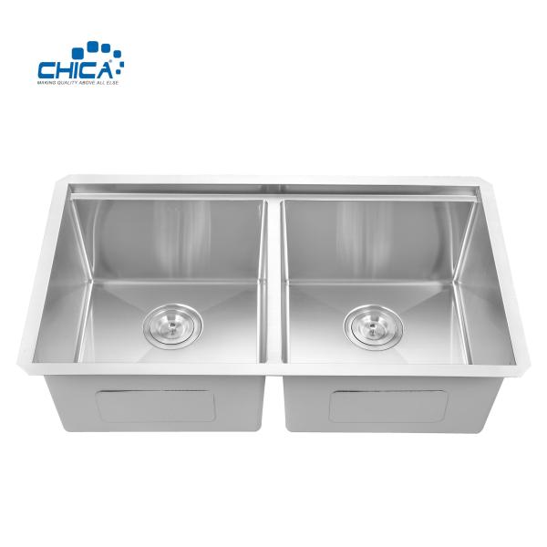 32.75x19x10 stainless steel 304 double bowl  kitchen sinks quality control procedure stainless steel kitchen sink