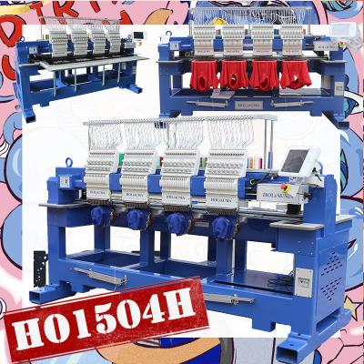 HOLiAUMA 4 heads embroidery machine best china cap t-shirt flat 3d logo embroidery machine for sale like swf/tajima/happ