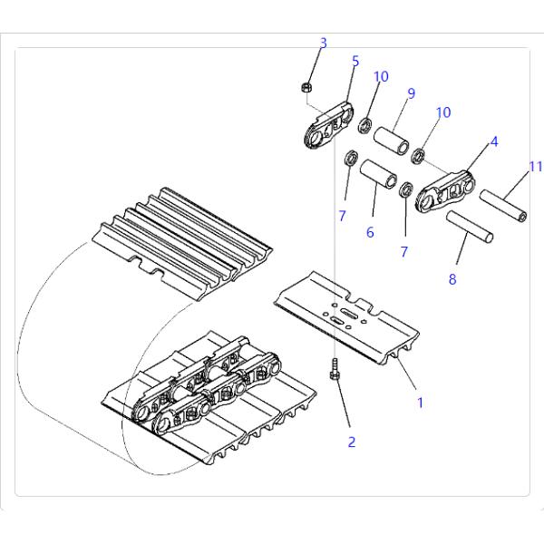 20Y-32-11311 20Y3211311 Track Shoe Excavator Undercarriage Parts For KOMATSU PC150