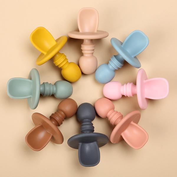 Baby Training Silicone Fork And Spoon Set Mini Soft 2pcs FDA BPA Approved