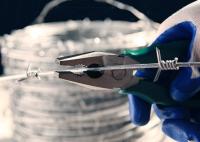 Fermeture à barbelés en argent pour la protection contre les clôtures