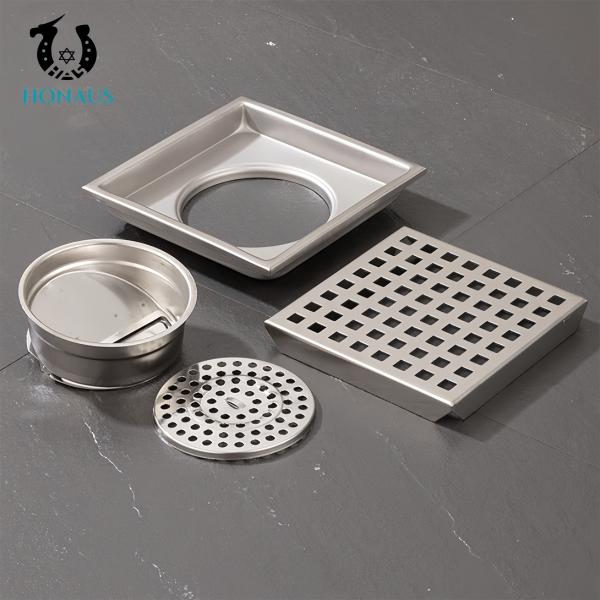 Luxury Bathroom Shower Accessories Floor Drain Premium Stainless Steel Fast Drainage