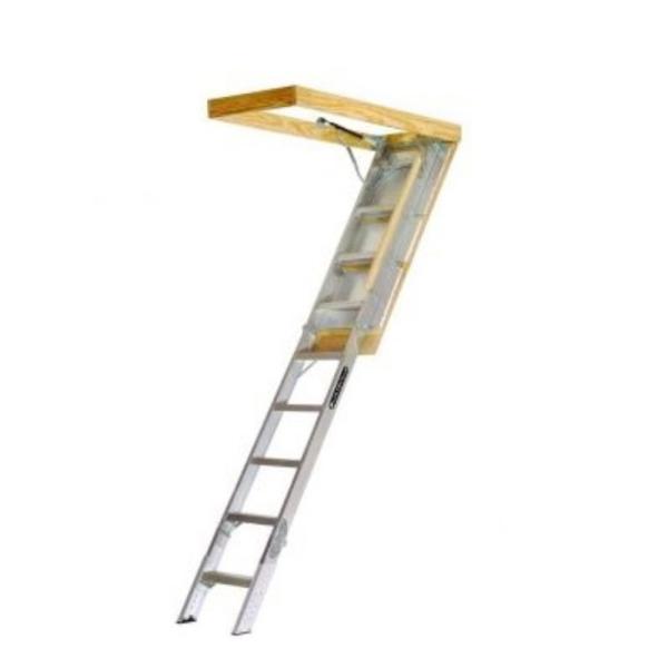 Anti Slip Feet Home Aluminium Loft Ladder , Collapsible Telescopic Attic Ladder