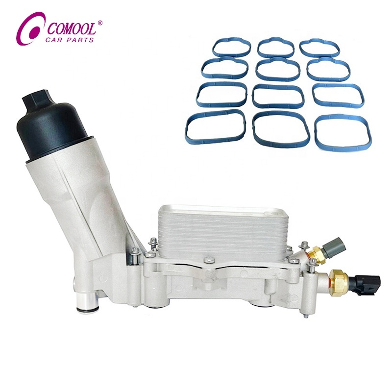 COMOOL Auto Parts Aluminum Oil Cooler Filter Housing Assembly 68105583AF for 2011-2016 Chrysler Dodge jeep Oil Filter 3.6L