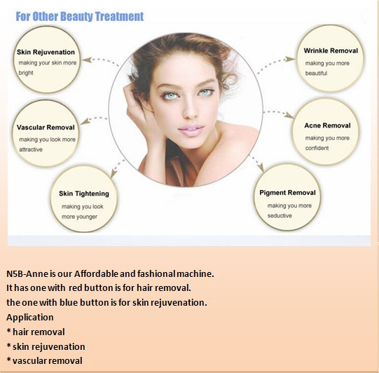 2 machines d'épilation de chargement initial de Hanlde pour le retrait N5B - Anne de colorant d'âge