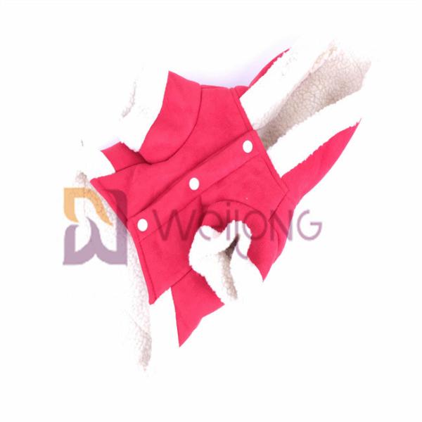 ISO9001 Imitate Leather Hoodie Pet Jacket Autumn Raw Edge Warm Dog Jacket