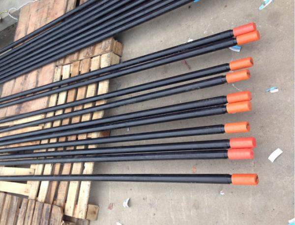 10FT Extension Threaded Drill Rod 3ft - 20ft Length Steel Material With Heat Treatment