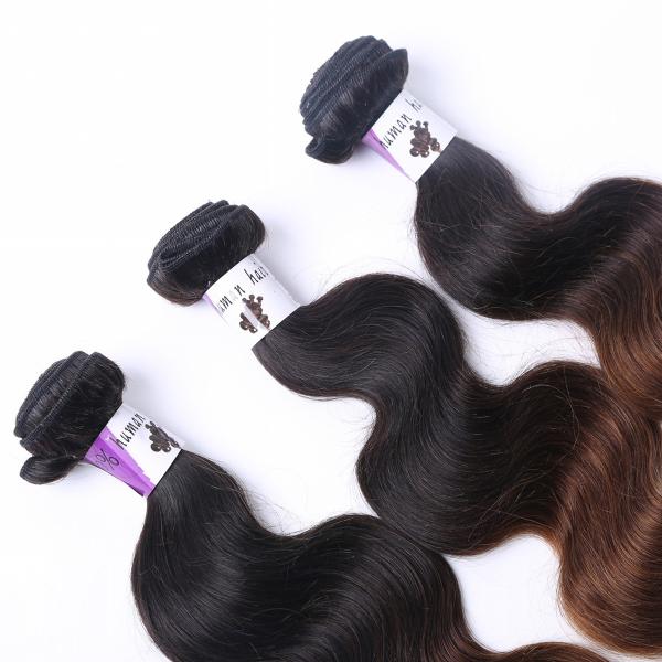 hair products 100% virgin unprocessed cheap root black ombre color human hair weft