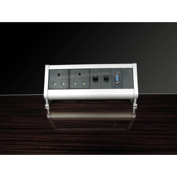 UK Standard Desk Mount Power Strip , Clamp Office Desktop power and data outlets