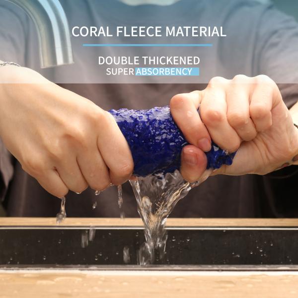 Kitchen Dish Cloths Dish Towels Super Absorbent Coral Fleece Cloth Premium Dishcloths Nonstick Oil Washable Fast Drying