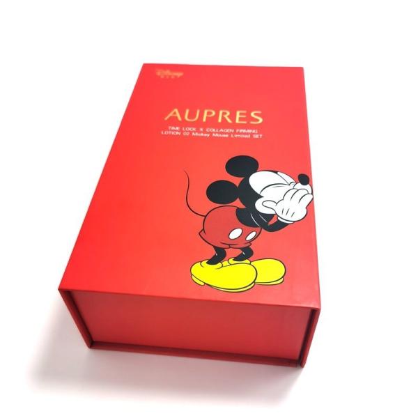 C1S Art Paper Red Custom Rigid Gift Boxes With Lid F Flute