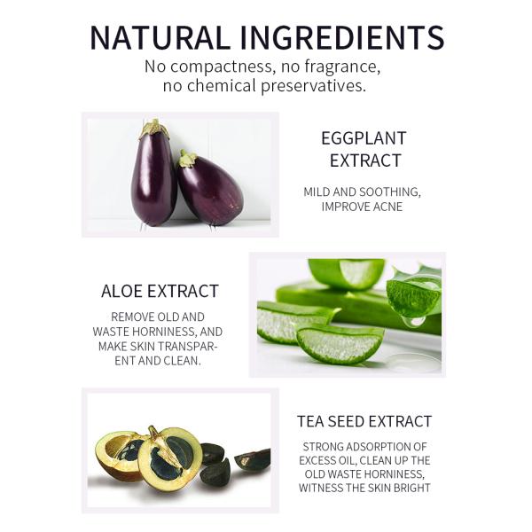 Глубокая очищая маска грязи глины Cleanser поры угорь маски глины баклажана лицевая