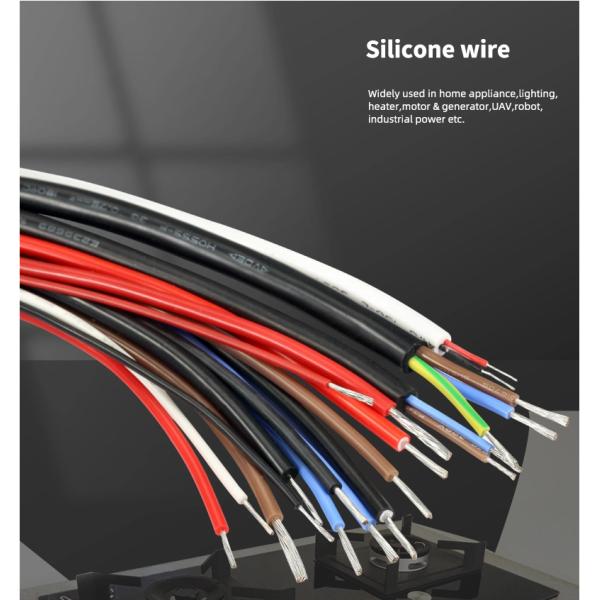 UL3135 Battery Silicone Flexible Cable , Anti Corrosion 12 AWG Black Wire