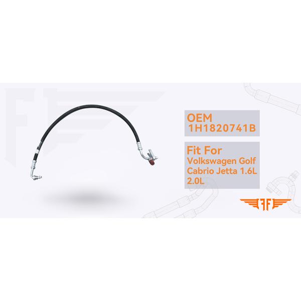 Golf Cabrio 91-99 VW Auto Air Conditioner Hose 1H1820741B Fits Jetta 1.6L 2.0L  