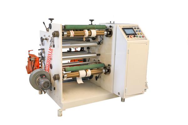 600mm Paper Slitting Rewinding Machine , AC380V Aluminum Foil Slitting Machine