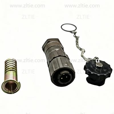 FQ14 Series 3-Pin Straight Wire Spring Male Plug