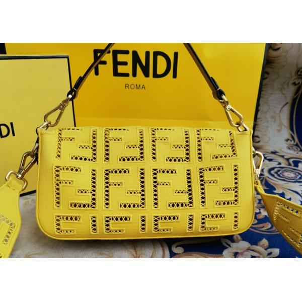 Newest Baguette Bag Embroidery Series Cross-Body Bag F Letters Pattern Embroidered Straps Bag