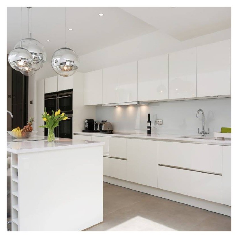 MDF Door Material and Blum Hardware Combination Newest Modern Lacquer Kitchen Cabinet
