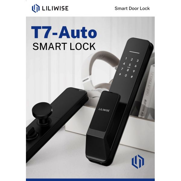 Liliwise New Design Fully-Automatic Lock Digital Electronic Fingerprint Lock Tuya APP TTlock Smart Door Lock