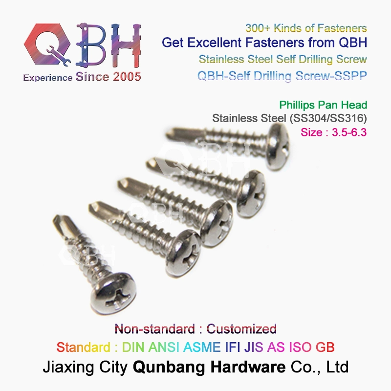 Customized Truss Wafer Head SDS Screw Qbh 304 Stainless Steel