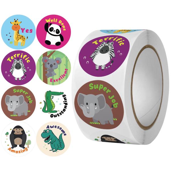 HOME Cute Rainbow Sticker Thank You for Your Order Round Gift Decoration Stickers