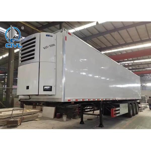 3 Axle Refrigerated Semi - Trailer 13-15m Long Refrigerator Semi Trailer 24000kg Cooler Trailer