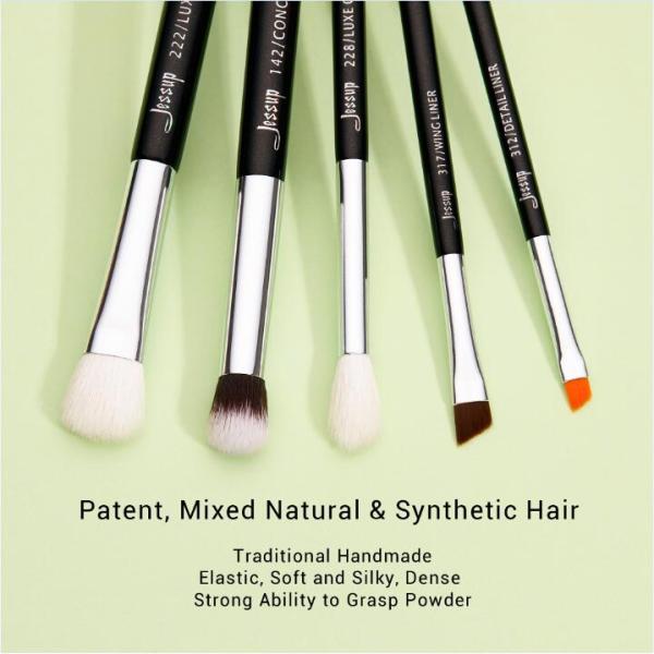 Jessup T177 Eye Makeup Brush Set traditional handmade For Travelling