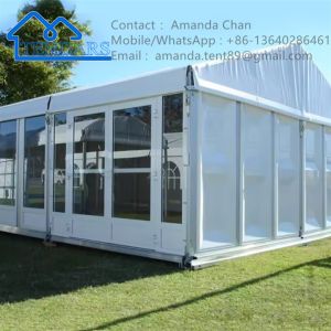 Outdoor White Catering Festival Tent Wedding Marquee Tents With Glass Wall