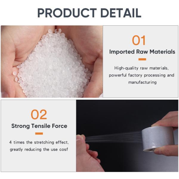 38 Mpa PE Plastic Pallet Stretch Wrapping Film Shrink Wrap Film 1.5 Inch 2 Inch ID