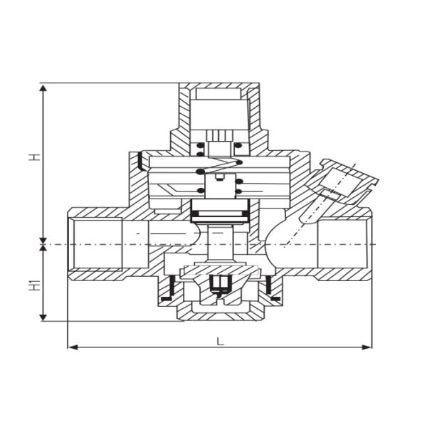 Pressure Relief Brass Water Valve Regulator 1.0-1.6mpa Erosion Resistant