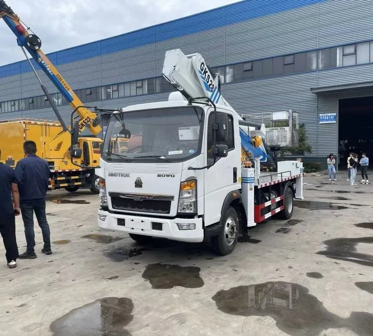 28m-32m Telescopic Boom Hydraulic Man Lift Truck For Aerial Work