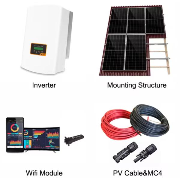 Solar 10kw Solar Energy System  On-Grid Photovoltaic Panel System 10kw