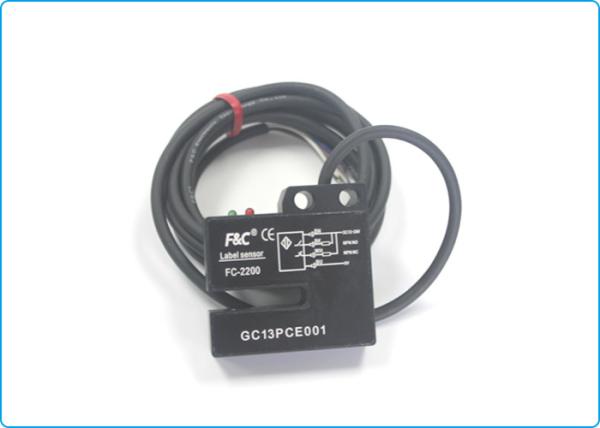 Entalhe infravermelho do sensor 6mm da etiqueta da etiqueta da C.C. de NPN NO+NC 12V para a máquina do Labeler