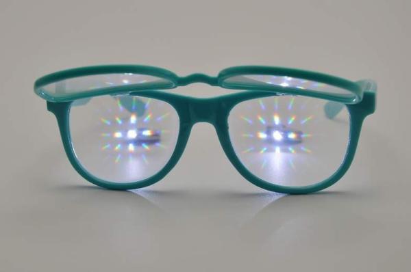 Fashionable Flip UP Diffraction Rainbow 3D Fireworks Glasses Plastic For Holidays