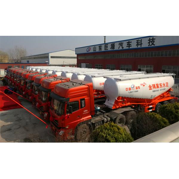 FUWA BPW Optional 3 Axle Cement Carrier Trailer Tanker Truck for Bulk Silo Tank Transport