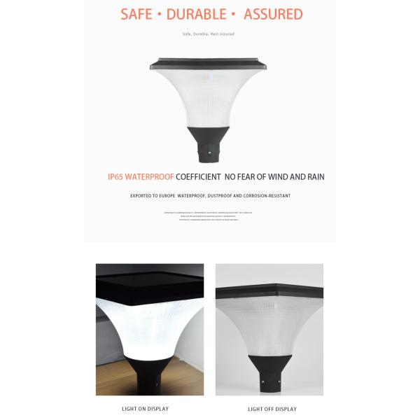 solar powered led lights outdoor Adjustable IP65 3.2V 24000mAh Battery 43x43x43cm