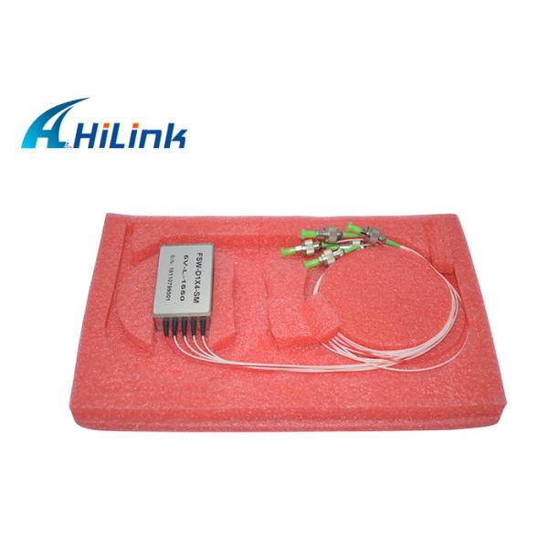 Изоляция канала FiHigh одиночного режима переключателя 1X4 Hilink мини оптическая с соединителем ПК SC LC FC APC