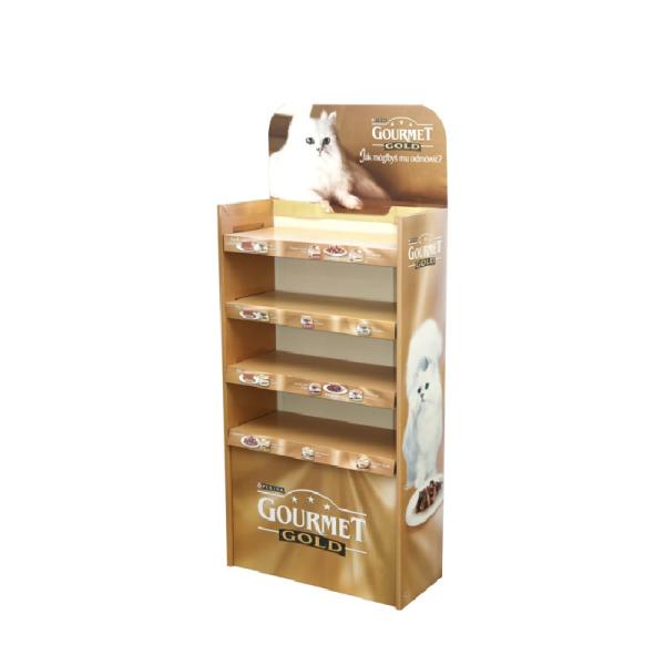 Présentoir de sol personnalisé en carton, présentoir en carton ondulé, présentoir en carton