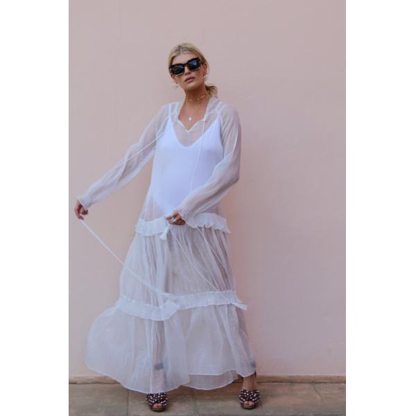 Clothing Fashion Women See-Through Sexy Beach Cover Up Dresses