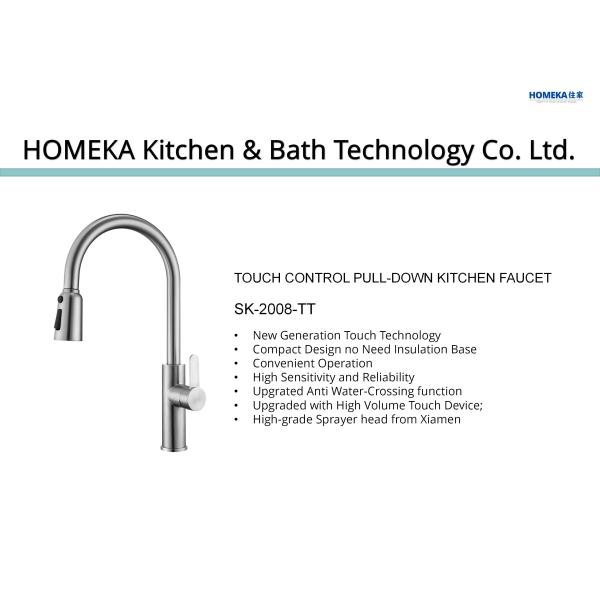 Датчик SUS304 касания вытягивает вне кран кухни касания кран кухни умный