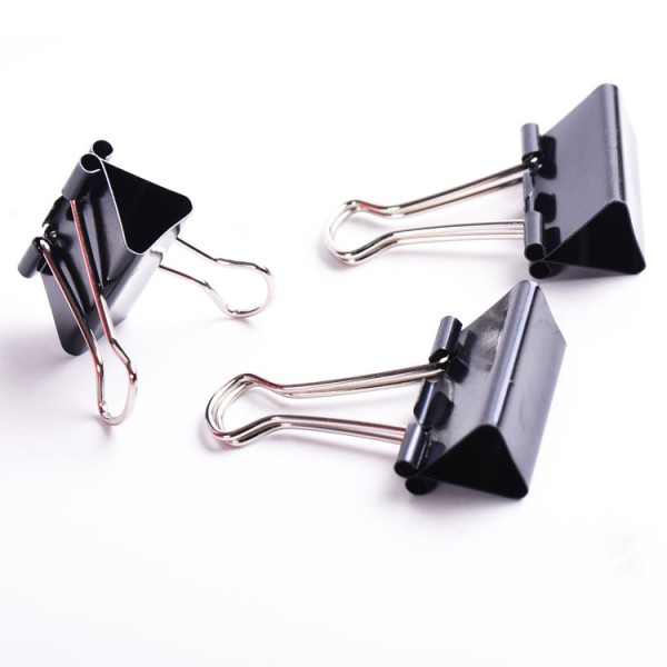 wholesale 12pcs clips metal black 41mm binder clips